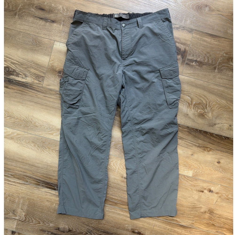 REI Co-op Nylon Pants Mens XL 30L Stretch Hiking Casual Utility Grey Cargo Pant